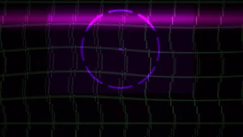 Neon Circle Grid Technology Backgrounds. Stock Footage 340036014