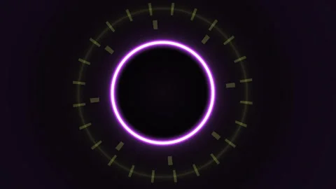 Neon Circle Light Technology Background. Stock Footage 336247304