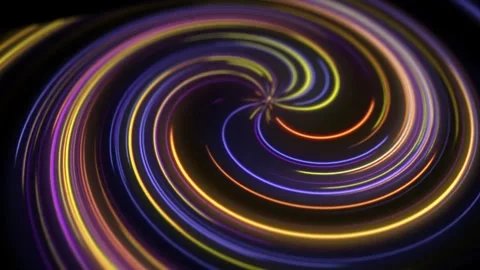 Neon circle lights abstract background for colorful vortex concept Stock Footage 246683860