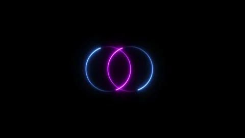 Neon circle loading animation 4k on black background Stock Footage 306878339