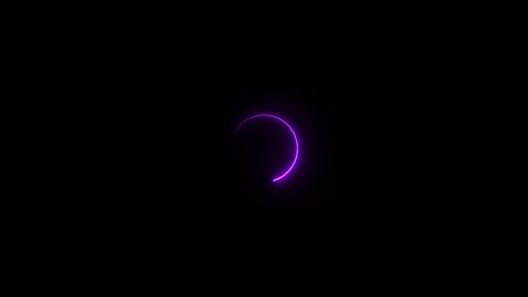 Neon circle loading animation video with black background. Stock Footage 300537646