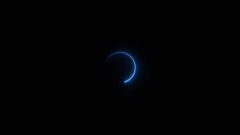 Neon circle loading animation video with black background. Stock Footage 300537648