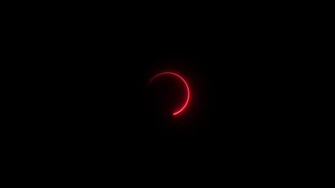 Neon circle loading animation video with black background. Stock Footage 300537658