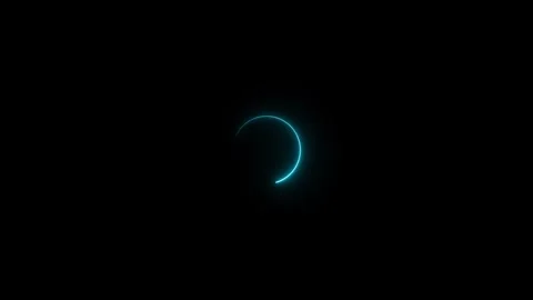 Neon circle loading animation video with black background. Stock Footage 300537662