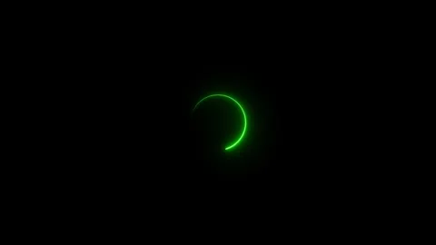 Neon circle loading animation video with black background. Stock Footage 300537665