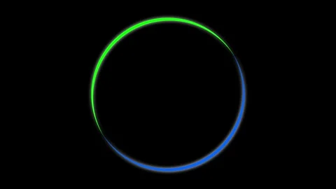 Neon Circle Loop with Blue and Green Glow Stock Footage 308982840