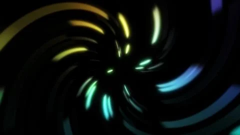 Neon circle rays lights abstract background for colorful swirl concept. イラスト素材