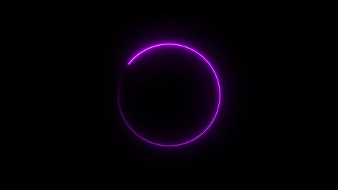 Neon circle shape frame glowing neon lights loop animation. a 317 Stock Footage 251949751