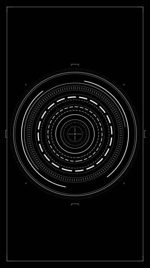 Neon circle tunnel motion graphic loop tunnel tunnel portal vortex Stock Footage 346647786
