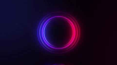 Neon circles 4K Stock Footage 248052507