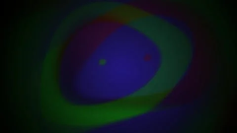 Neon Circles Abstract Loop for Dynamic Motion Graphics Background in Dark Spa Stock Footage 343735693