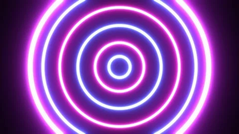 Neon circles animation Video stock 157011908