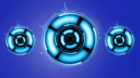 Neon circles Stock Footage 128891400