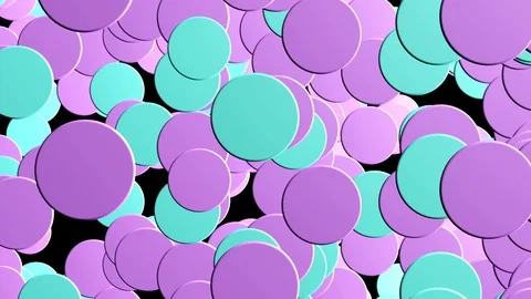 Neon Circles Loop Background Stock Footage 98340500