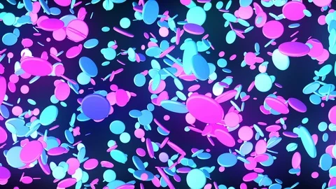 Neon Circles Loop Background Video stock 98340643