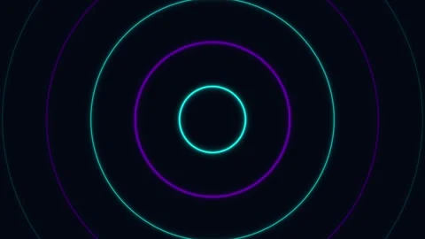 Neon circles motion background loop Stock Footage 344953829