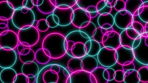NEON CIRCLES PATTERN RENDER Stock-Footage 242106735