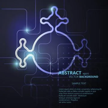 Neon circuit board, abstract vector background, technology illustration eps10 Stock-Illustration