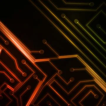 Neon circuit board Stock Illustration