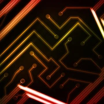 Neon circuit board Stock Illustration