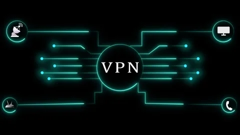 Neon circuit design with glowing central node and connecting pathways Stock Footage 337366779