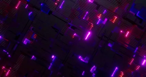 Neon Circuit Flows Technology Themed Motion Background loop animated Video stock 325784744