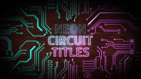 Neon Circuit Titles Modèle After Effects