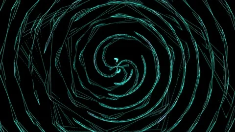 Neon circular abstract spinning transformations. Loop for the VJs Stock Footage 205088686
