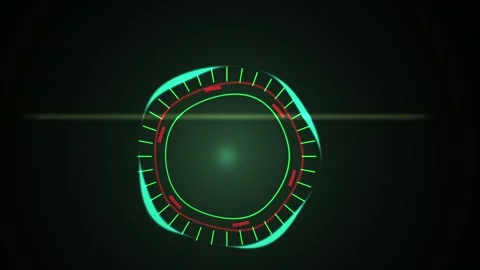 Neon Circular Graphic Element. Stock Footage 335533641