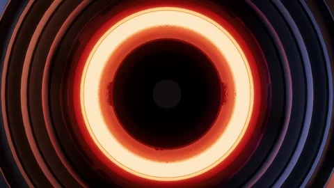 Neon circular lighting effect dynamic background loop Video stock 347580243