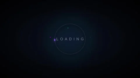 Neon circular loading progress bar animation with glowing particle effects .. Video stock 337561653