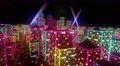 Neon city fly over urban skyscraper glow computer tron matrix 4k 4k or 4k+ Resolution