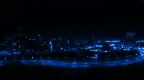 Neon City Stock Footage 48148810