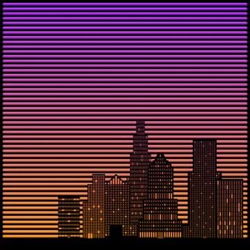 Neon city Stock Illustration
