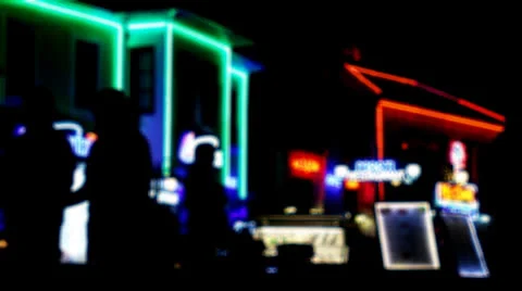 Neon city light Stock Footage 26232567