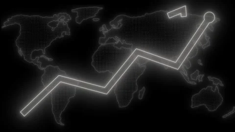 Neon Clean Arrow Bar Growth Motion Graphics for Corporate Financial Present.. Stock Footage 337006604