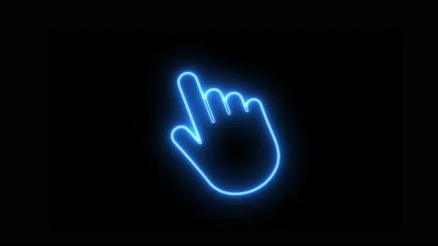 Neon Click hand Stock Footage 170182903
