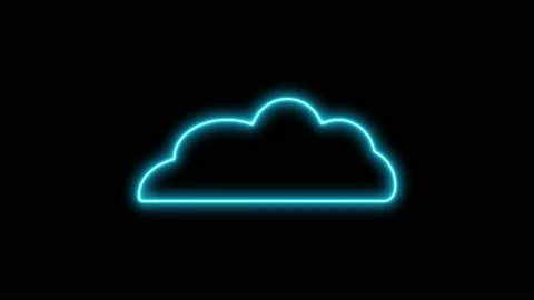 Neon Cloud Stock Footage 168181233