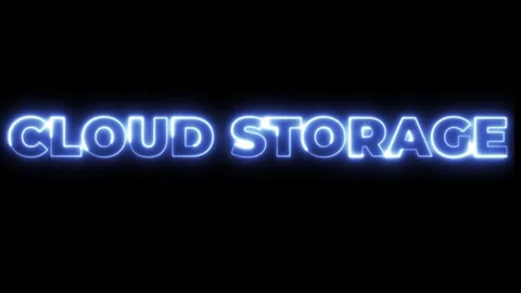 Neon Cloud Storage Sign Stock Footage 311447565