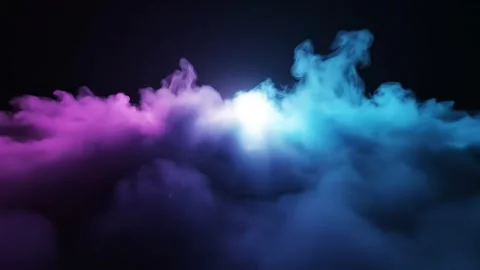 Neon Clouds with Purple and Blue Lights Stock Footage 324808716