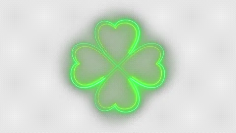 Neon Clover Stock Footage 171432083