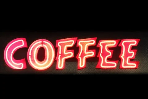 Neon coffee Stock Illustration