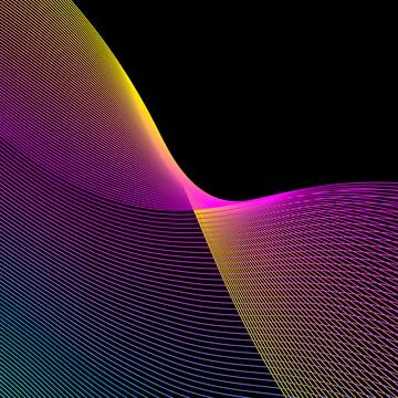 Neon color abstract gradient linear background. bright print Stock Illustration