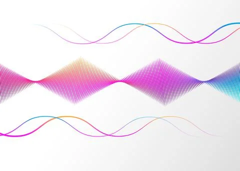 Neon color abstract gradient linear background. bright print Stock Illustration
