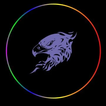 Neon color eagles Stock Illustration