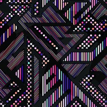 Neon color geometric seamless pattern Illustrazione stock