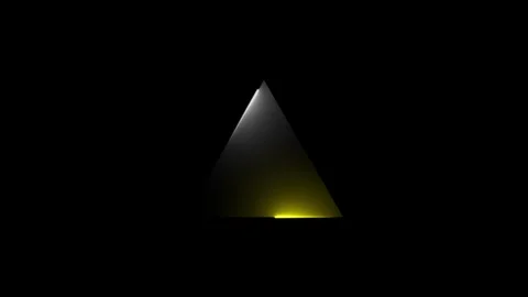 Neon color geometric triangle on a dark background. Tringle Blue and Red Gl.. Stock Footage 307550892