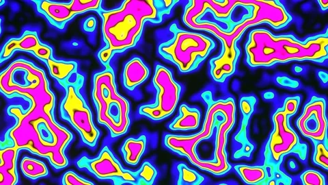 Neon Color Pattern Ink Waves Loop Stock Footage 240325818