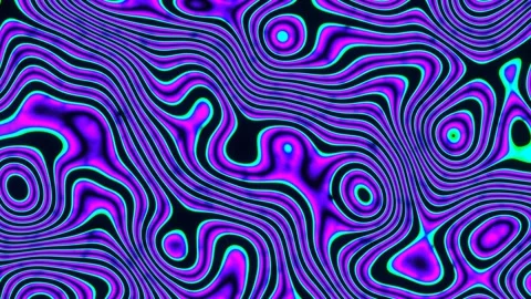 Neon color psychedelic waves effect Stock Footage 240326452