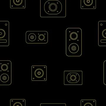 Neon color speakers pattern イラスト素材